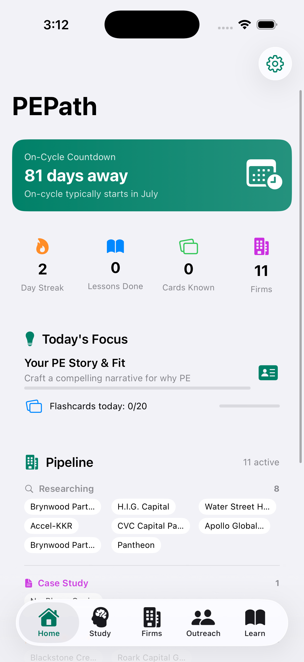 PEPath Home Dashboard